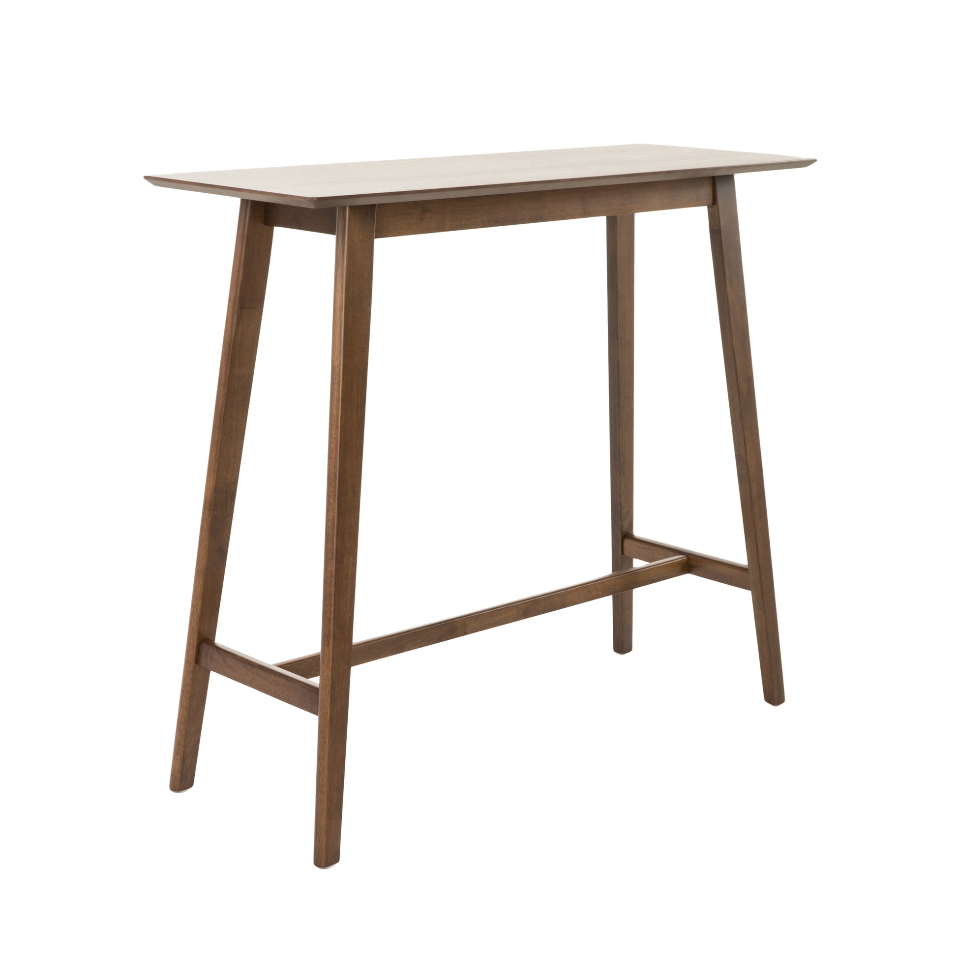 Modern tall wooden bar table with natural finish
