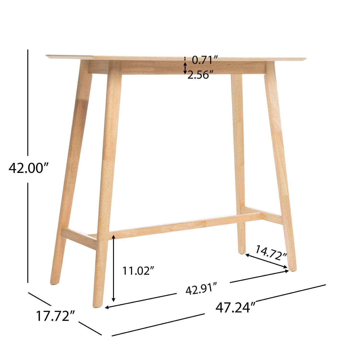 Light wood bar table