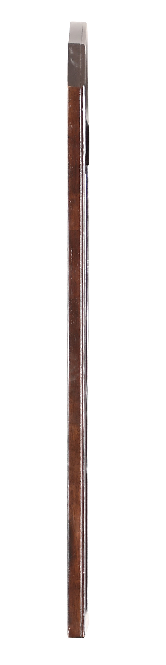 Dark wood and chrome border picture frame edge