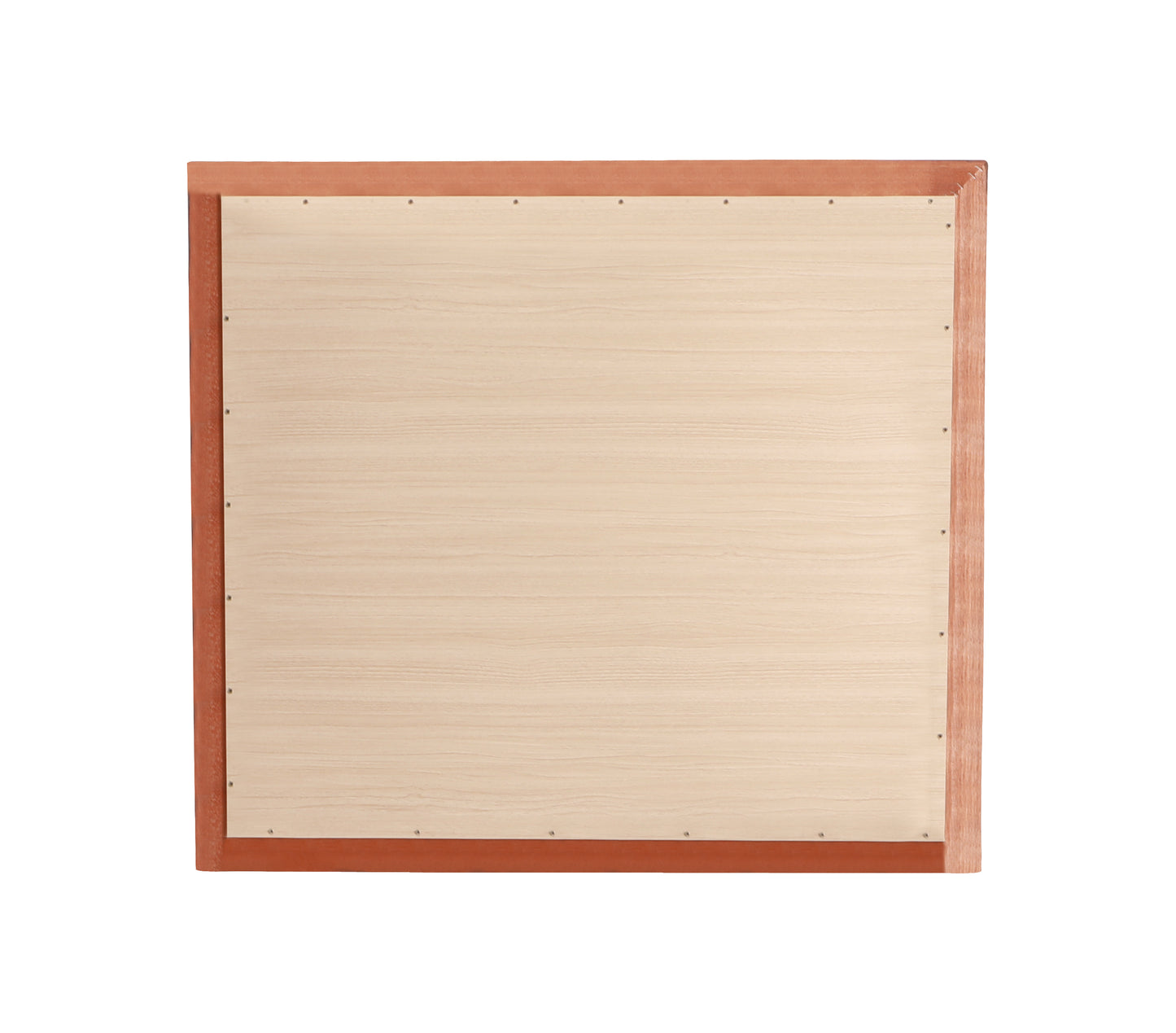 Wooden framed sign with burnt orange border