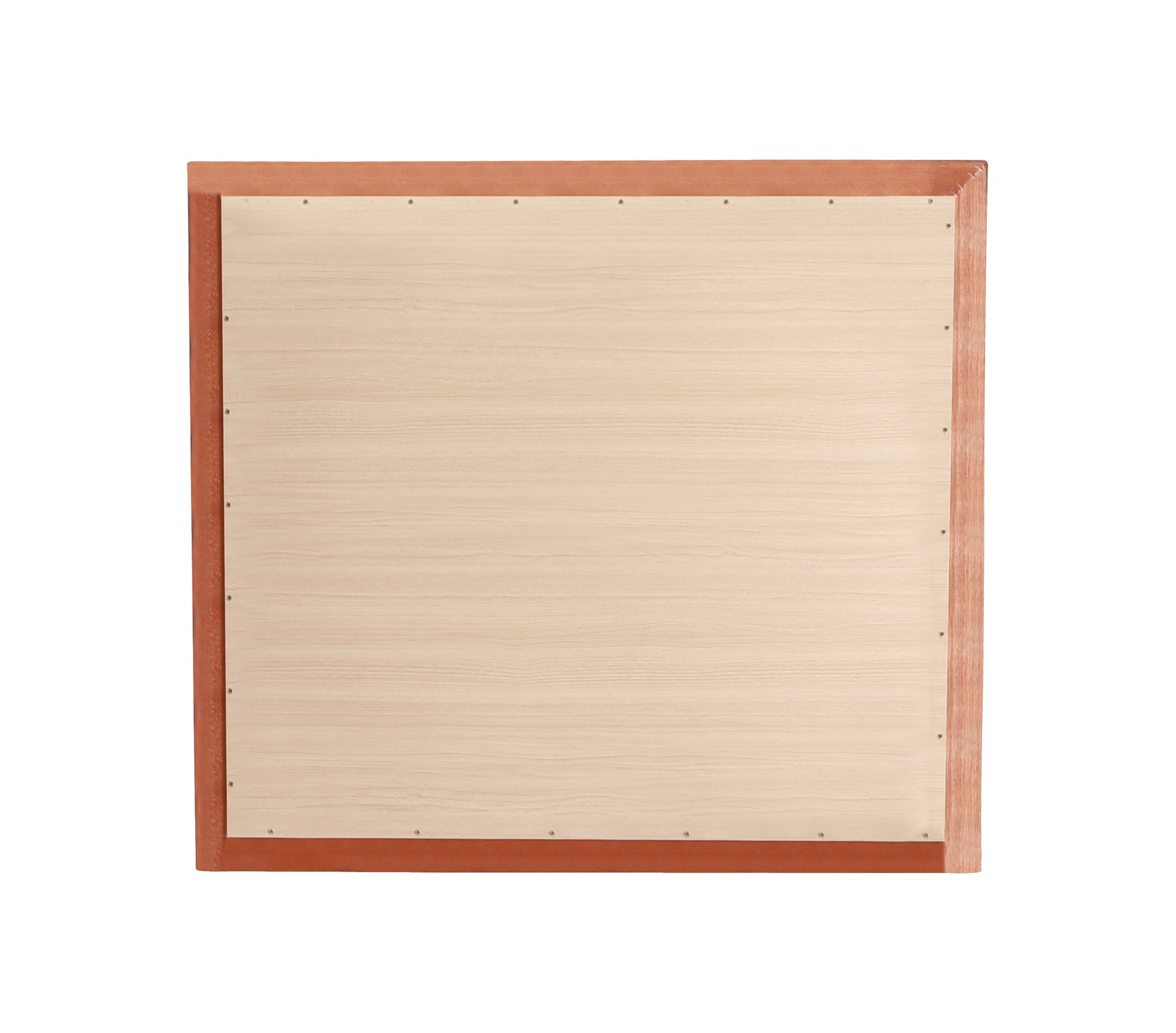 Wooden framed sign with burnt orange border