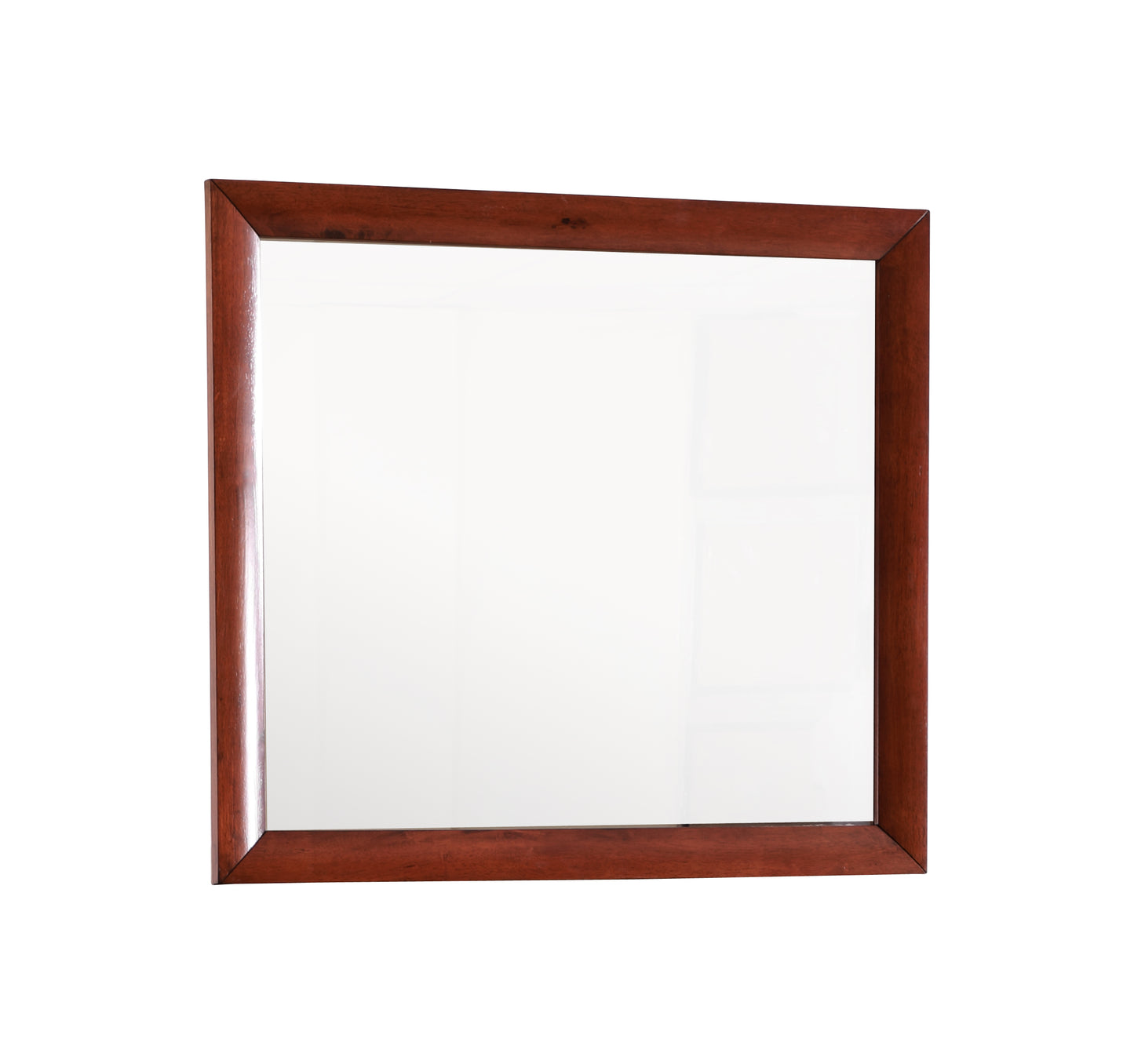 Square wood framed mirror