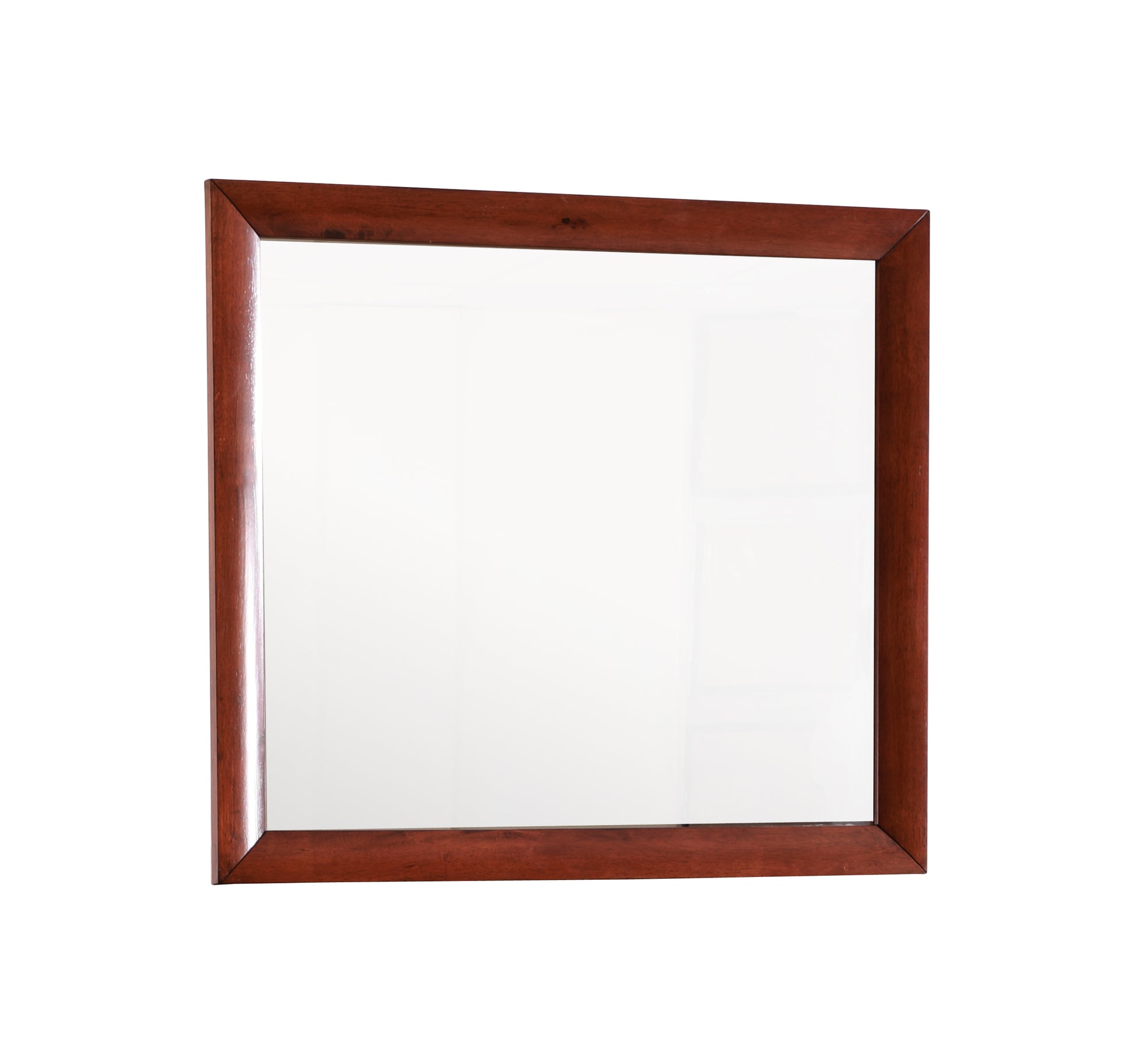 Square wood framed mirror