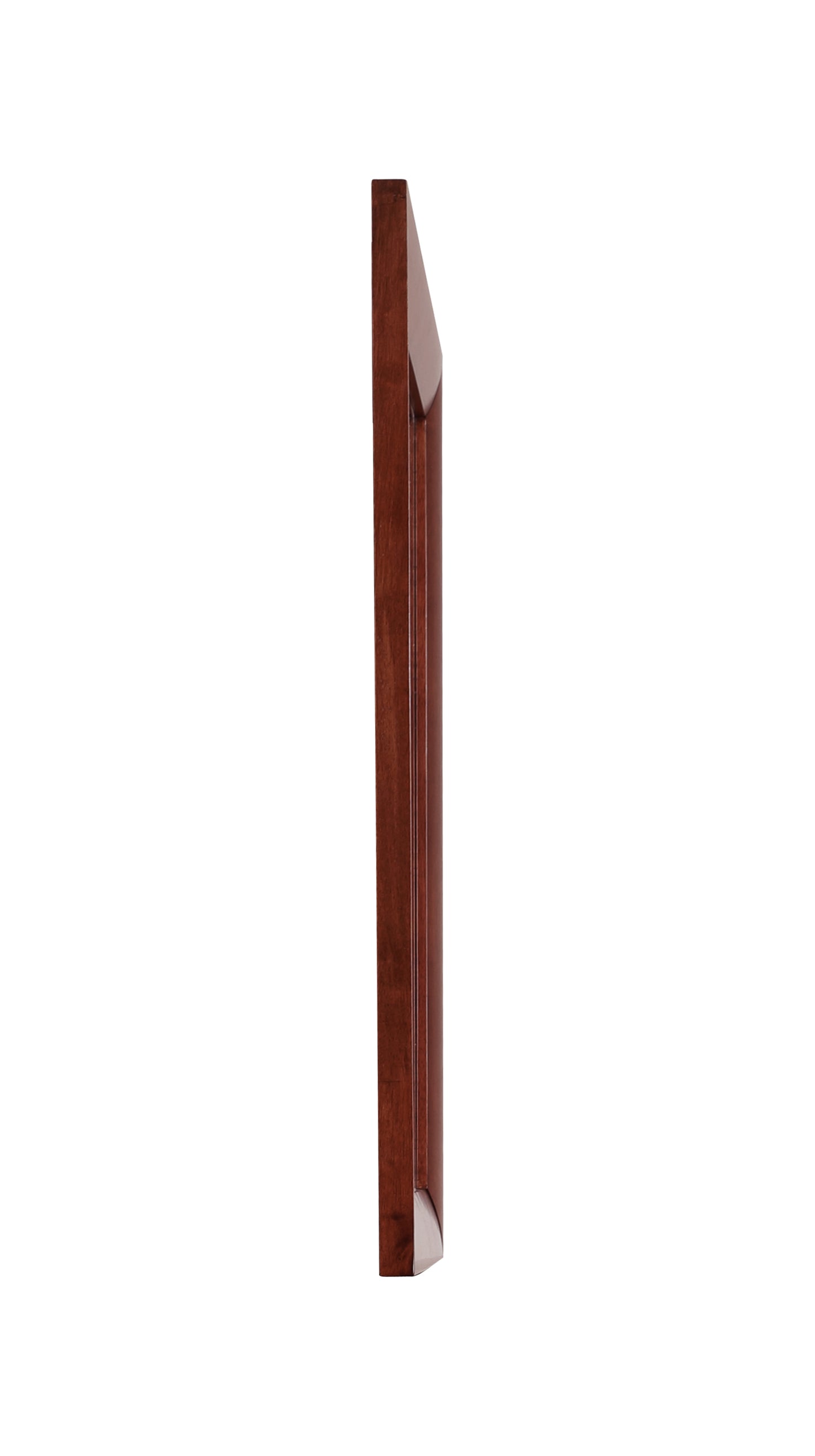 Cherry wood picture frame edge with subtle beveled detail