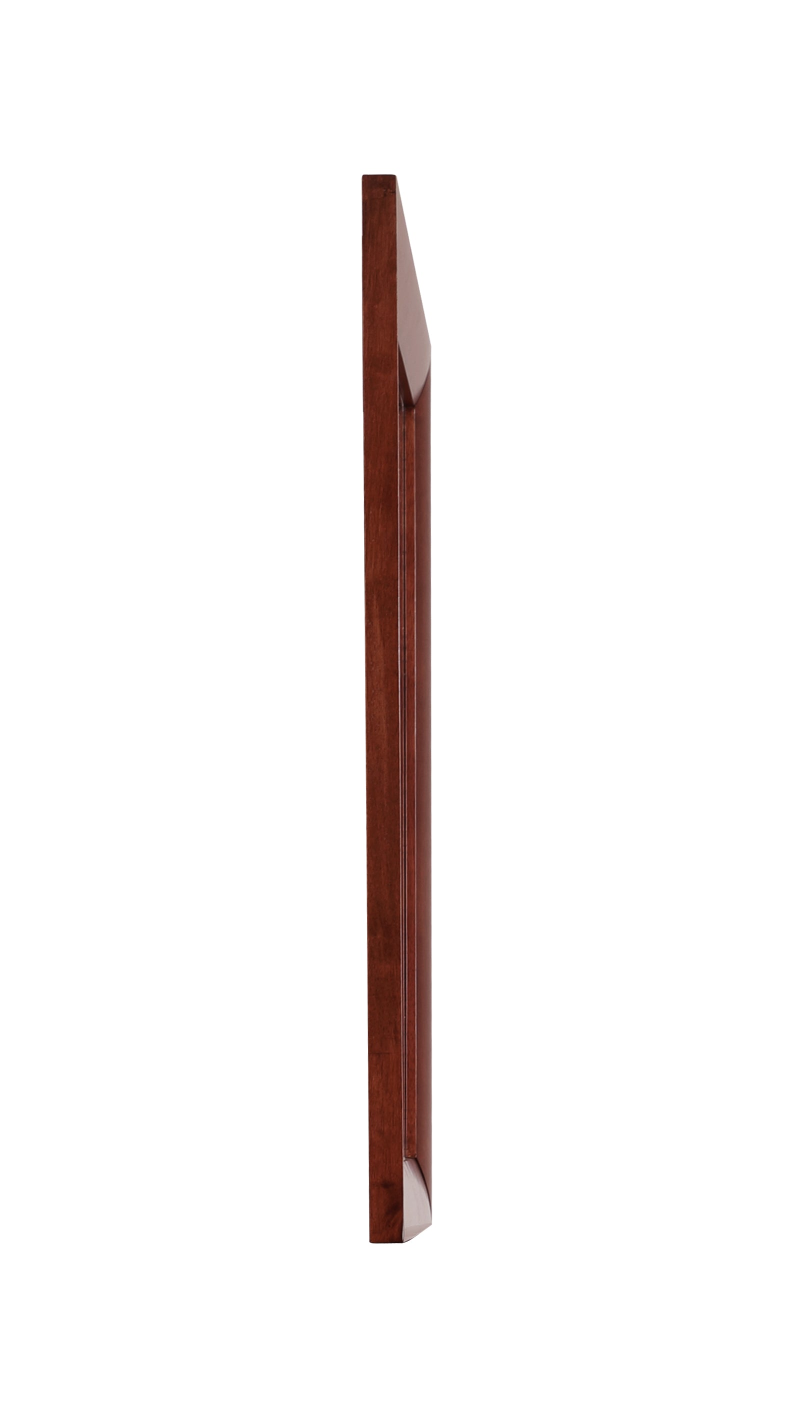 Cherry wood picture frame edge with subtle beveled detail