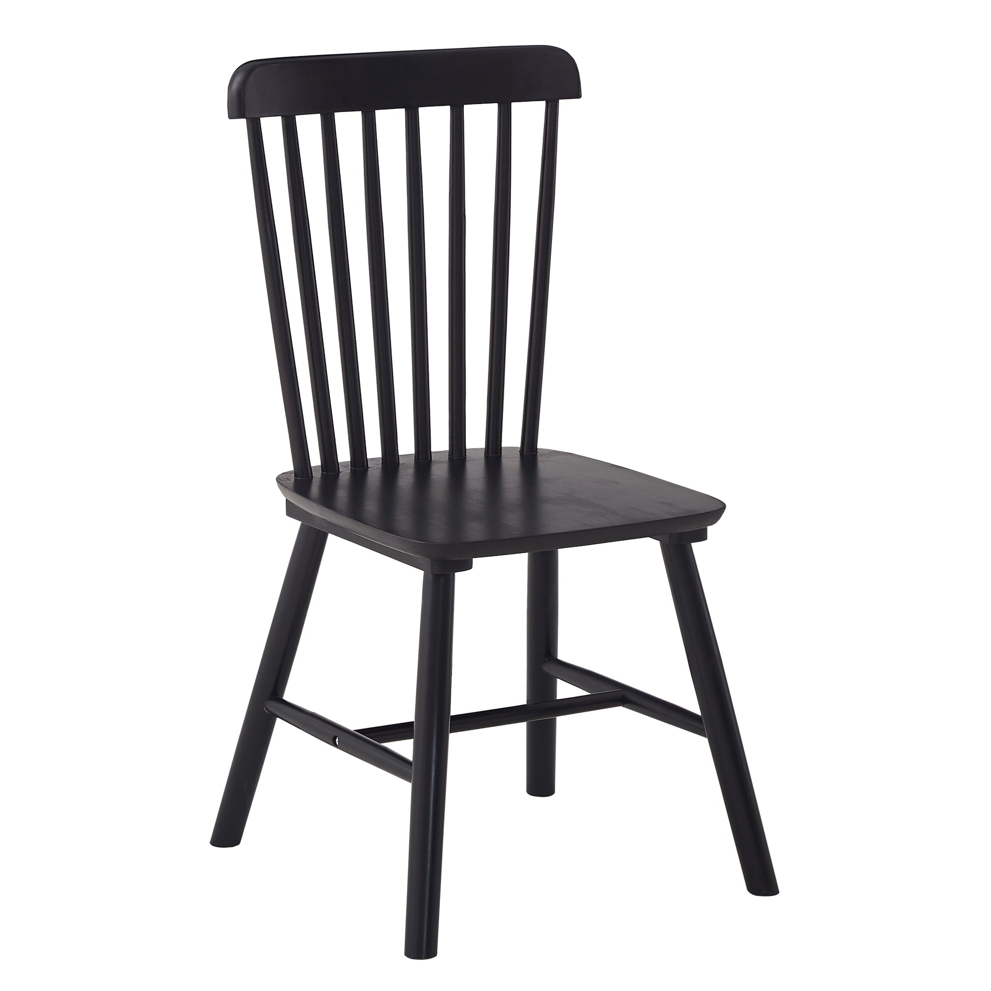 Black spindle back dining chair