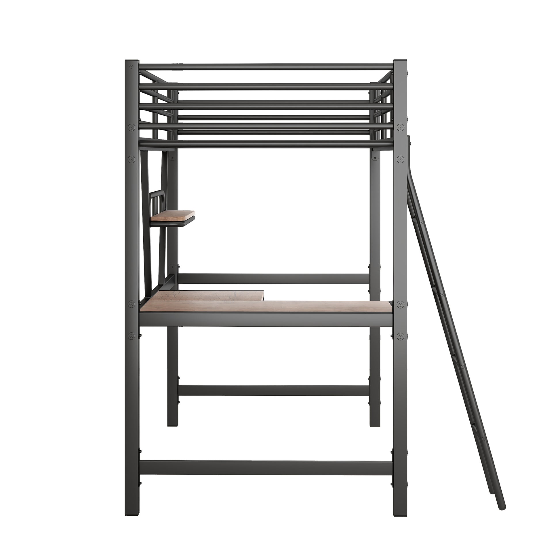 Twin loft bed with desk and ladder