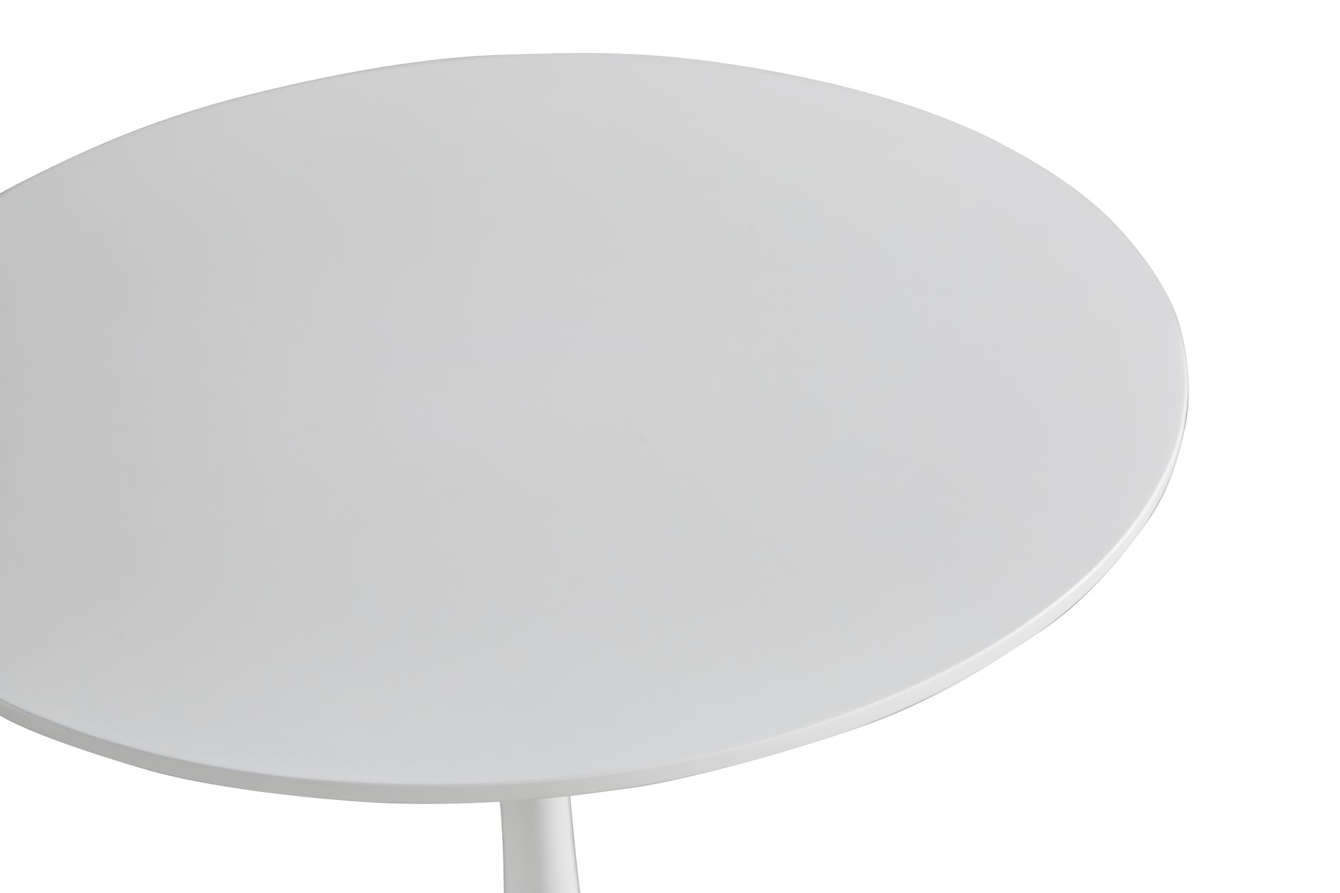 White round tabletop with a smooth matte finish