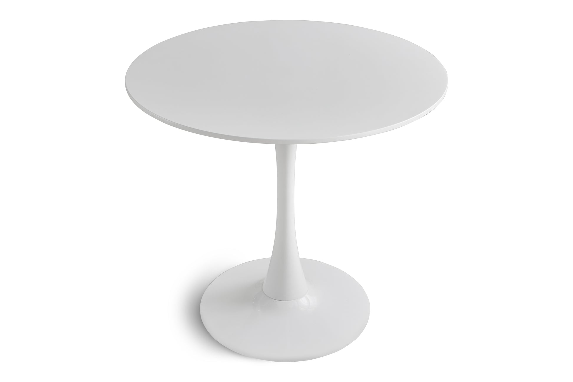 White round pedestal side table