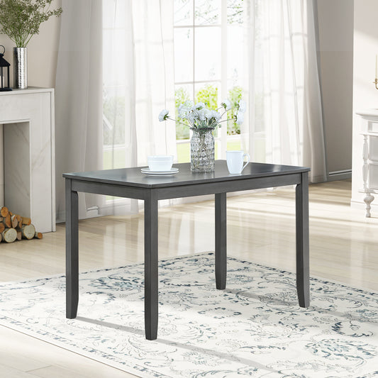 Dark gray rectangular dining table with simple legs