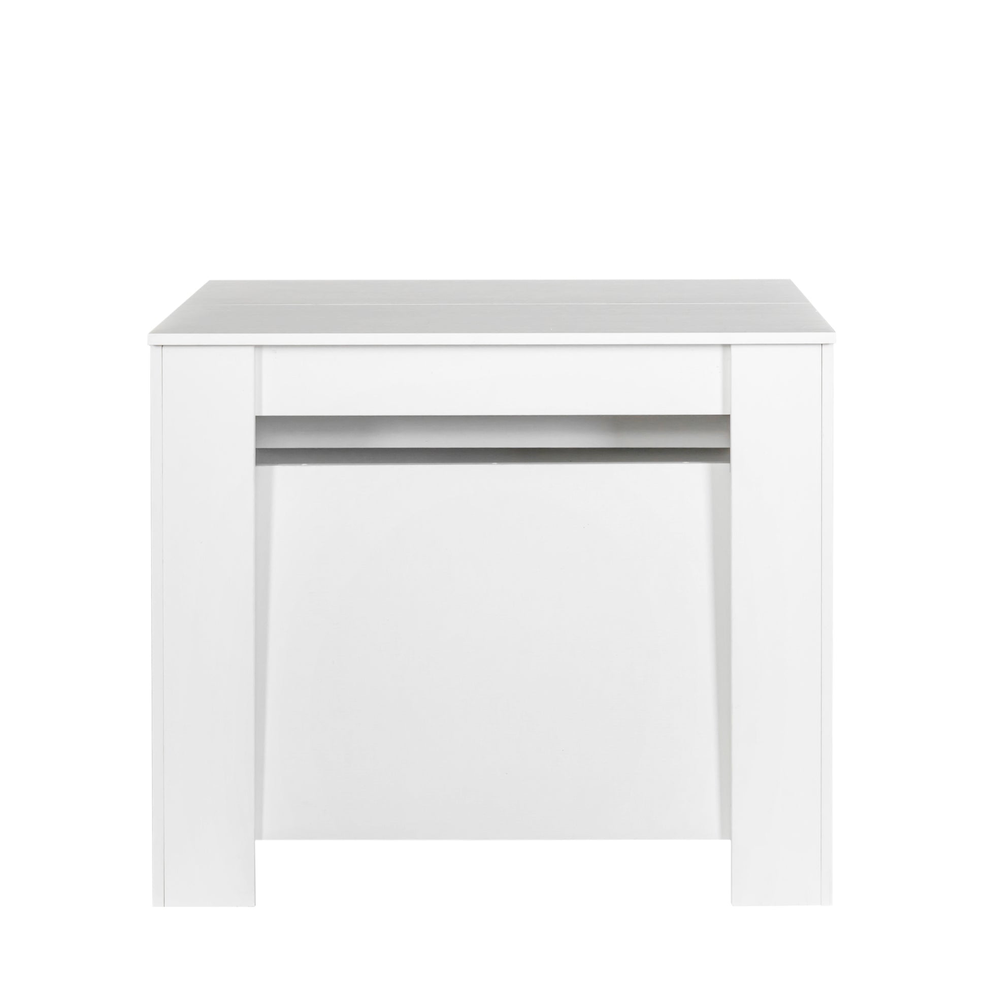 Modern white console table with minimalist design