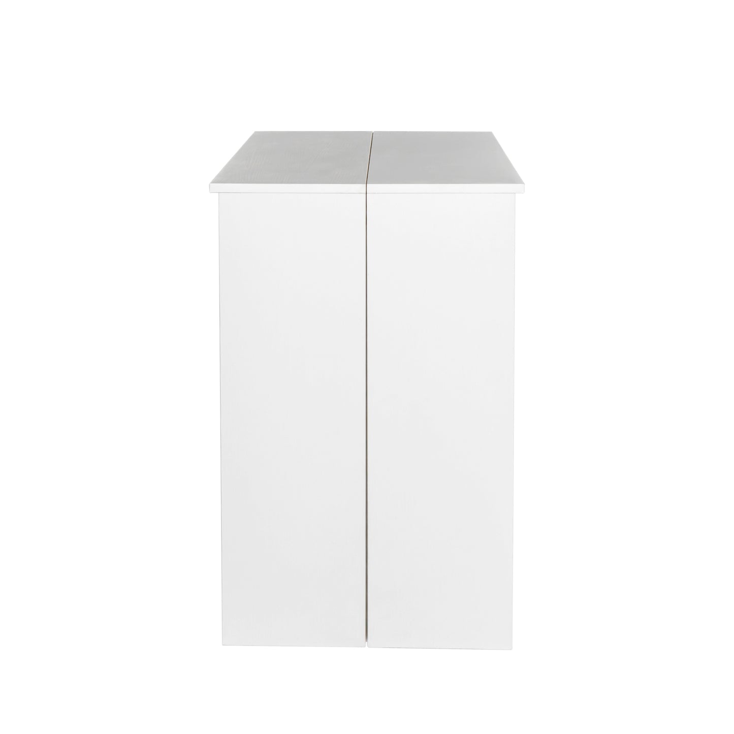 Modern white storage cabinet with two doors
