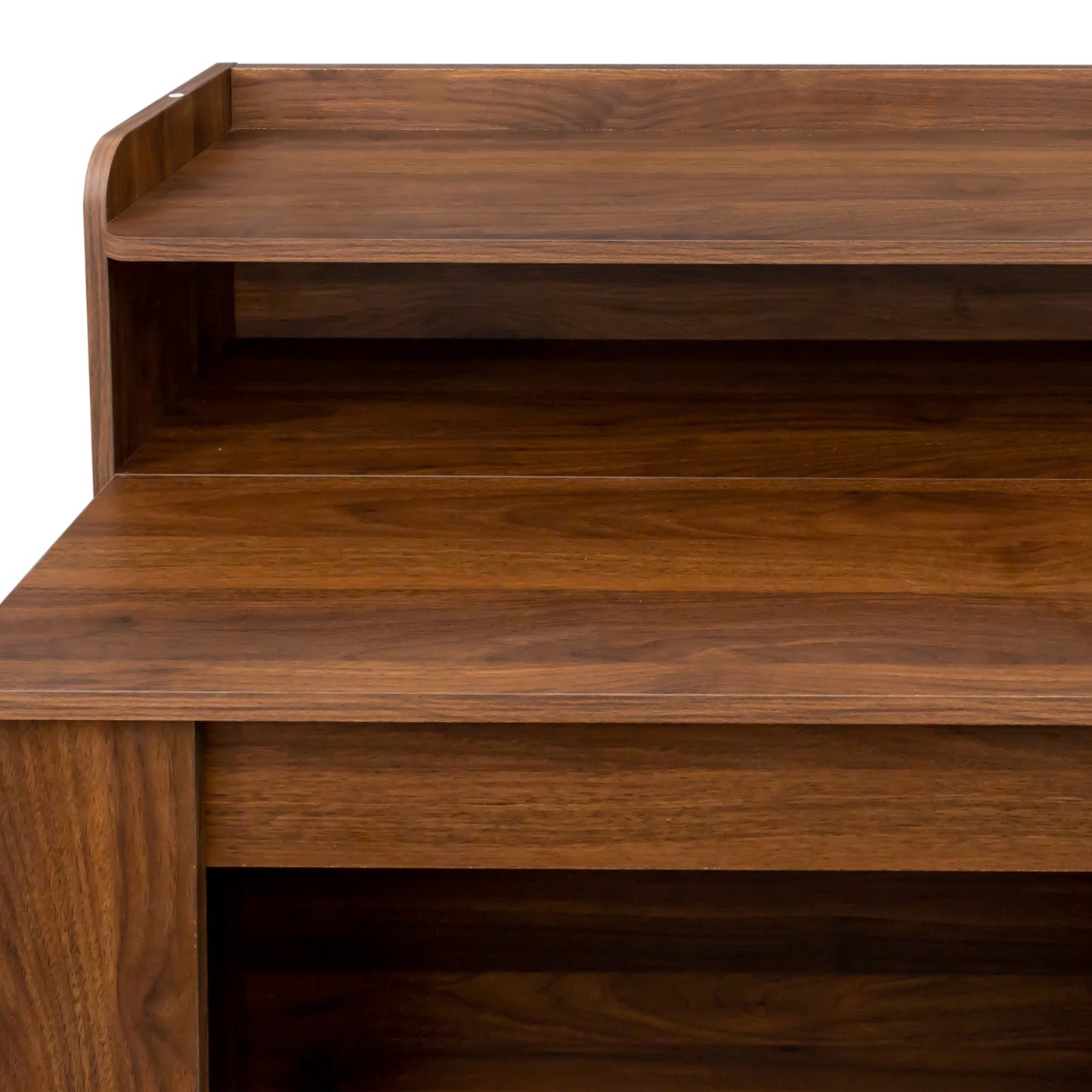 Rich dark walnut wood desk