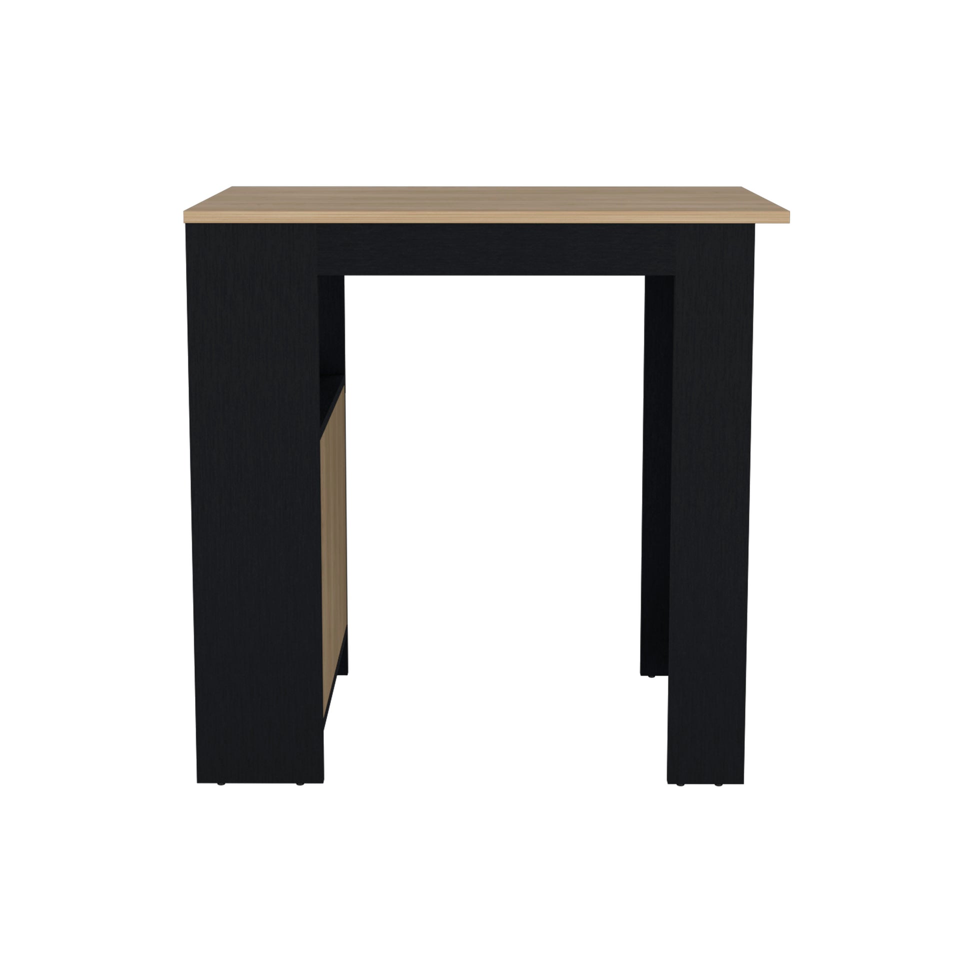 Modern black and wood console table