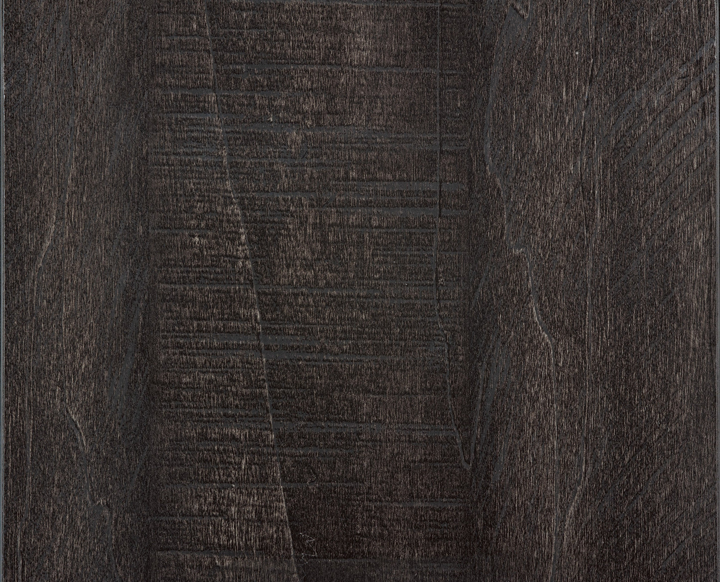 Dark charcoal wood grain laminate plank for flooring