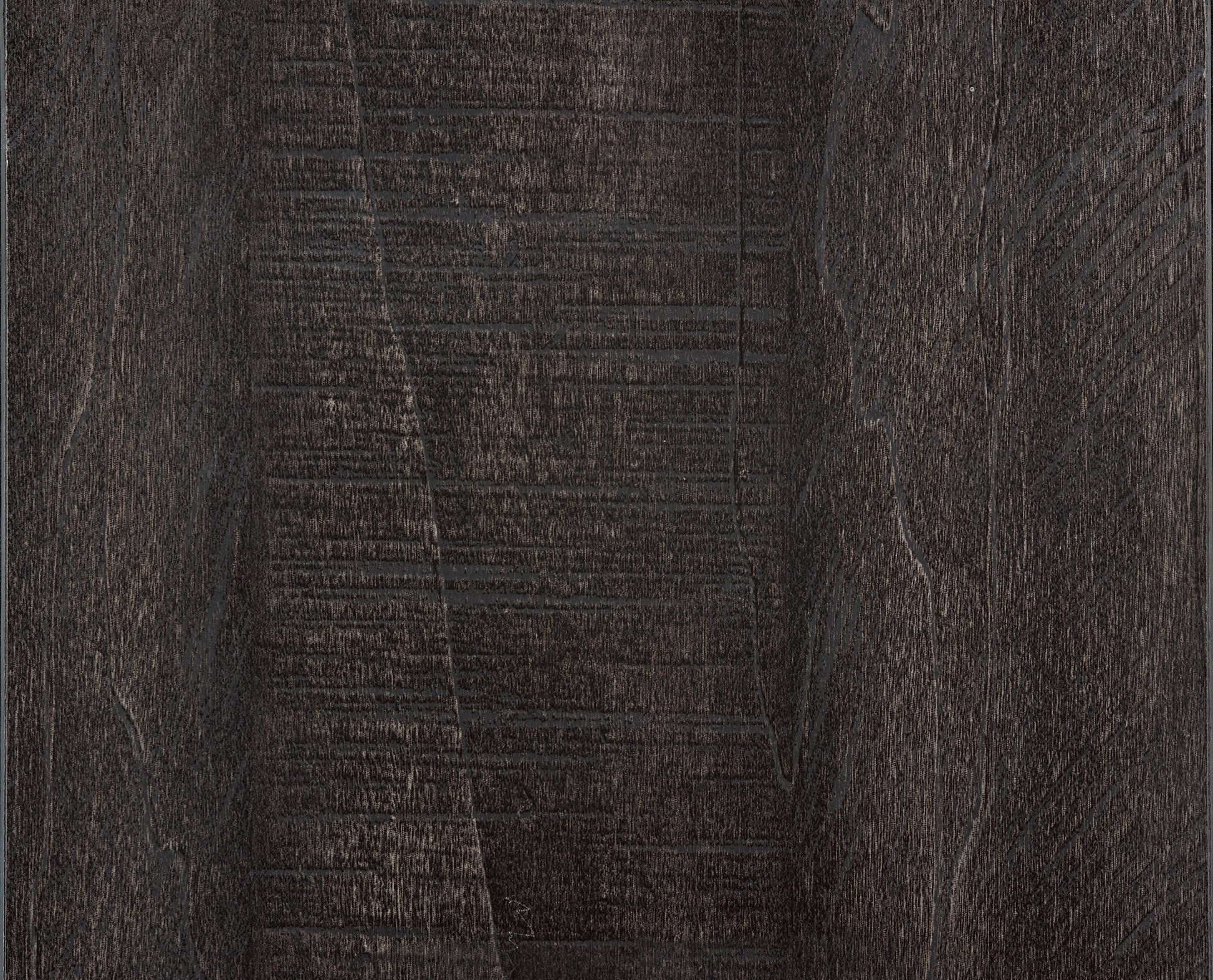 Dark charcoal wood grain laminate plank for flooring