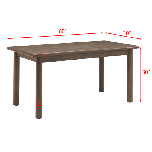 Dark wood dining table