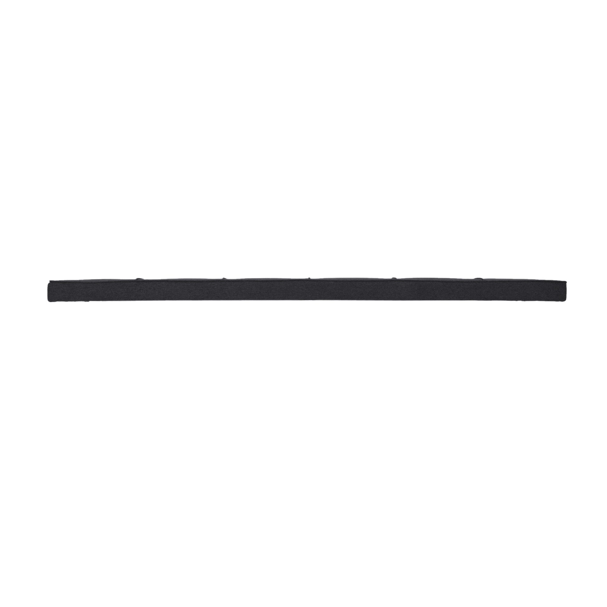 Black fabric headband with small gripping dots on the inside for secure wear