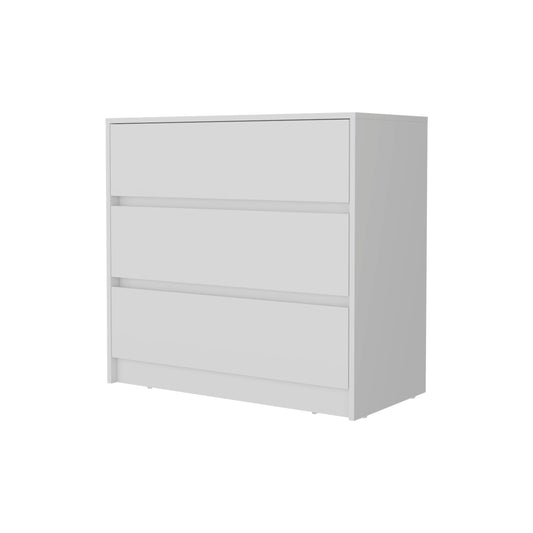 White threedrawer dresser