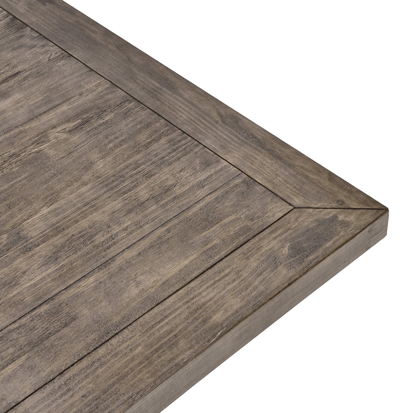 Rustic grey wood dining table top with natural grain texture
