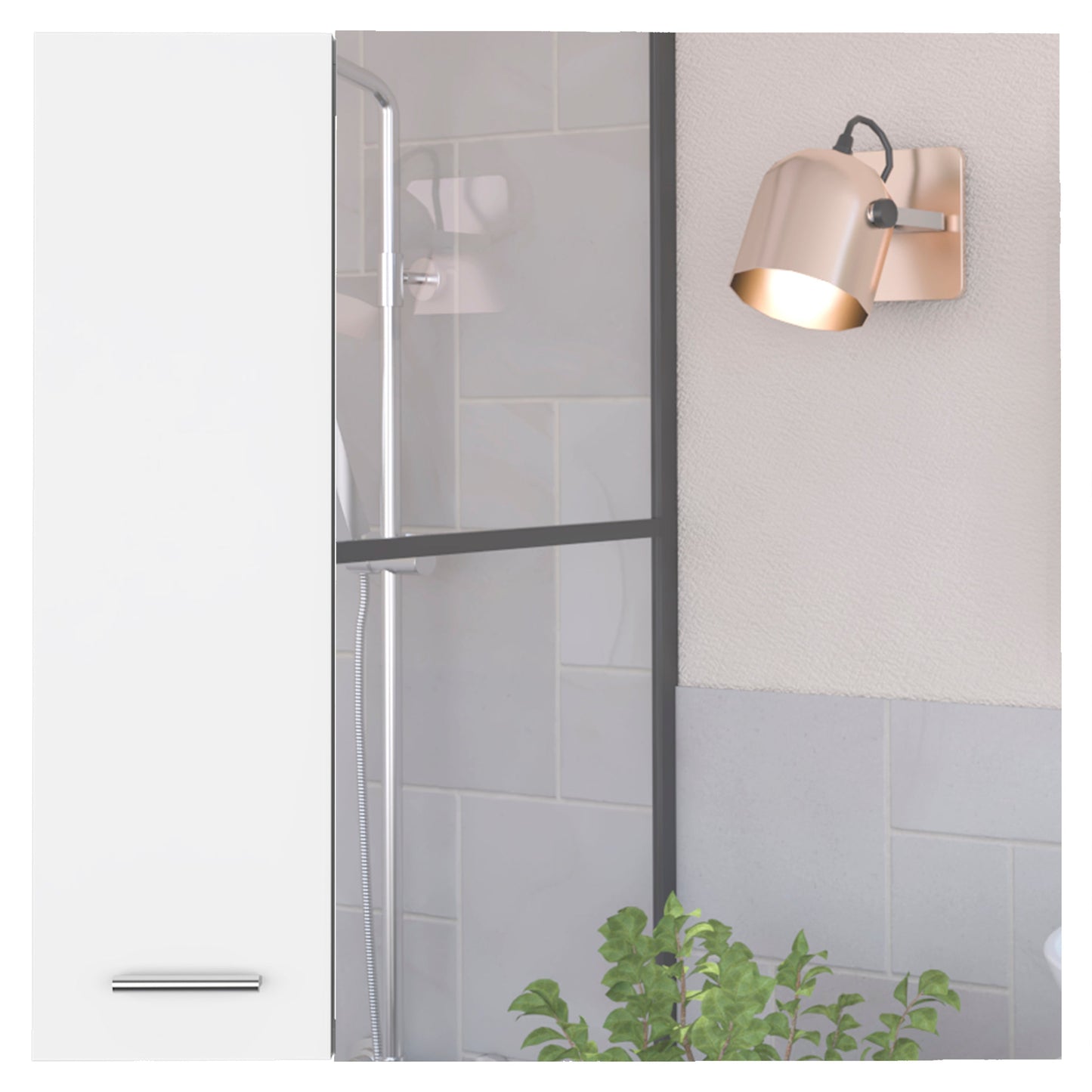 Modern copper wall sconce with adjustable head for accent lighting