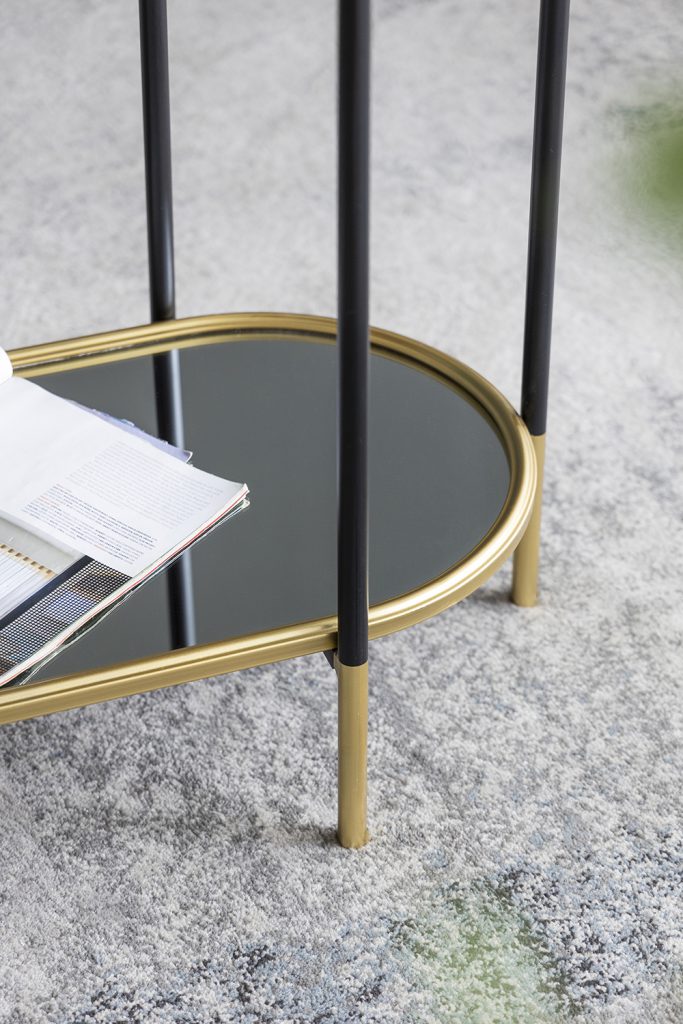 Stylish 3-Tier Metal Console Table with Open Shelving