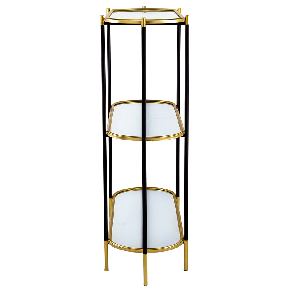 Stylish 3-Tier Metal Console Table with Open Shelving