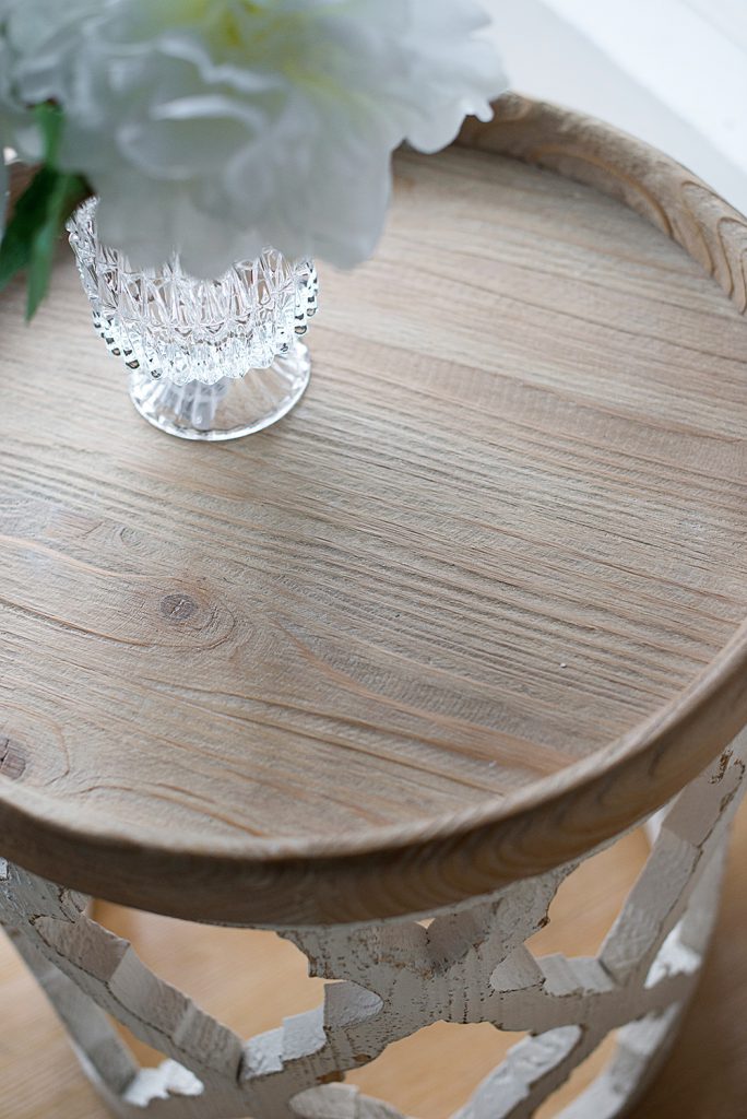 Elevate Your Space with a Vintage White Side Table, 23 inches