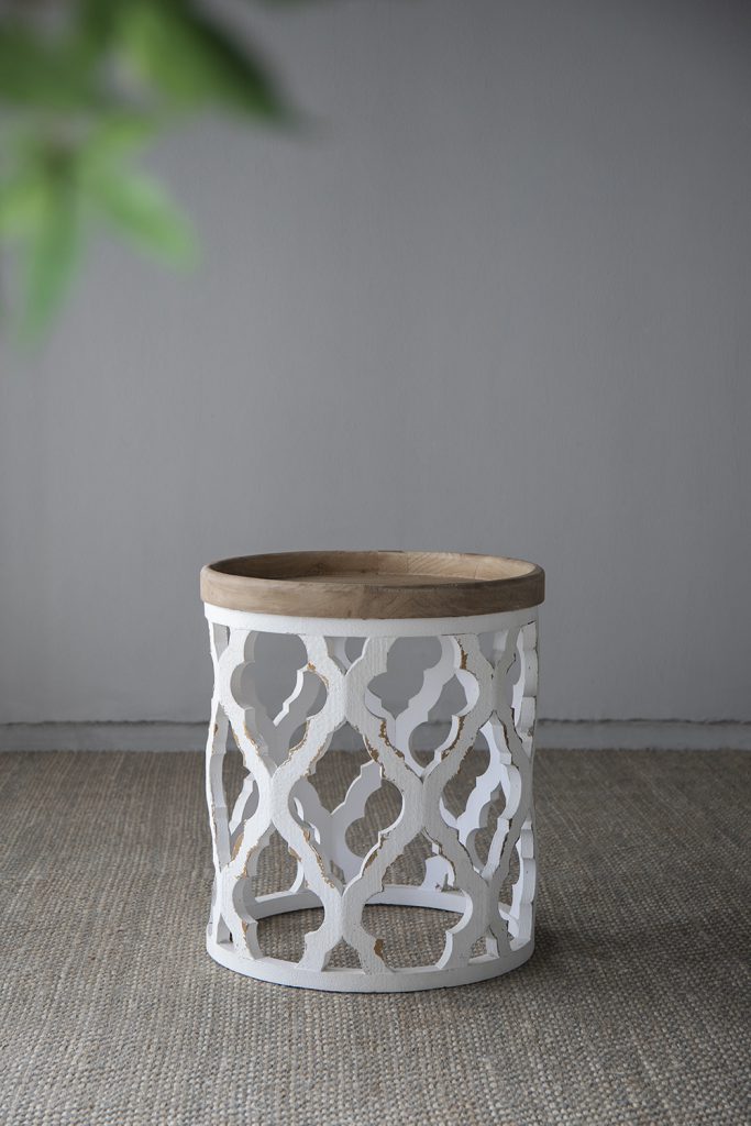 Elevate Your Space with a Vintage White Side Table, 23 inches