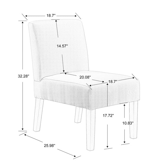 Upholstered dining chair with high back and padded seat dimensions  H x  W