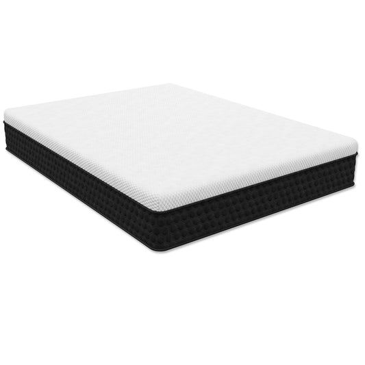 TREATLIFE HOME Full Hybrid Waterfall-Top Mattress, Medium Feel, 12 Inches Deep, White