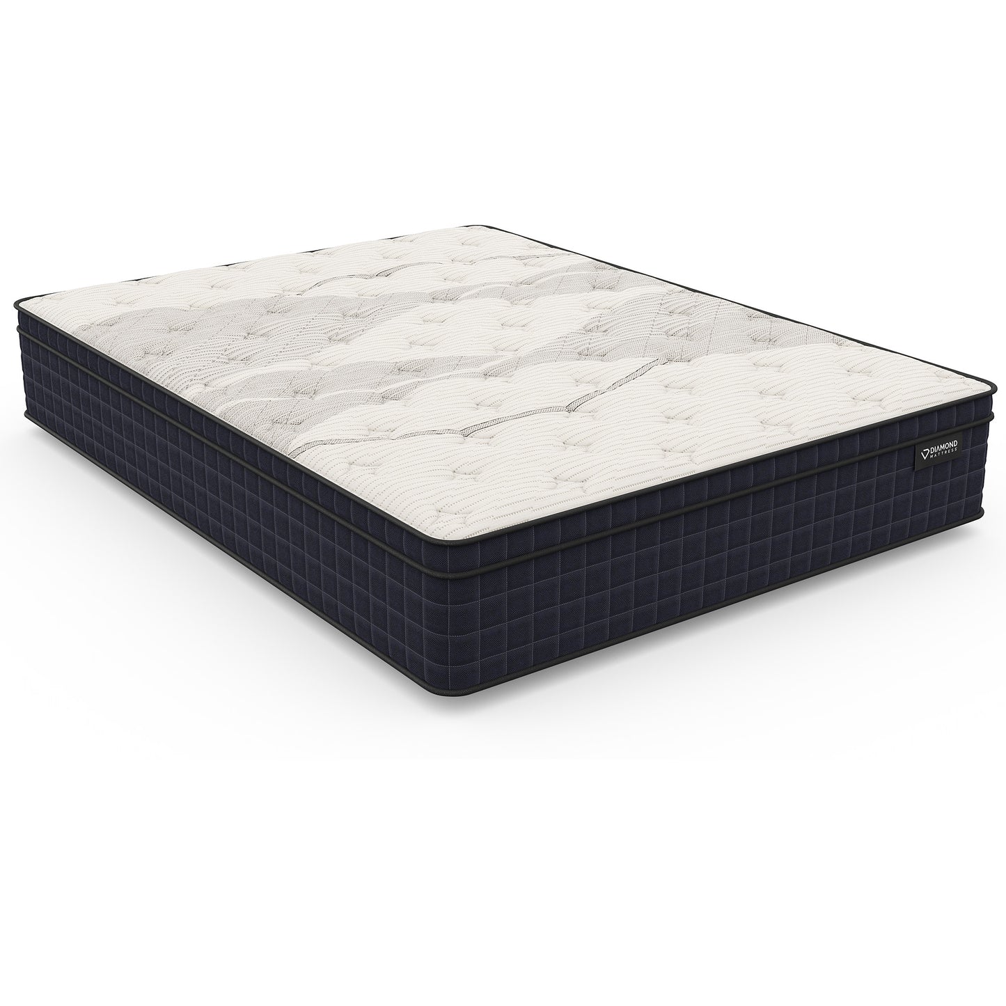 TREATLIFE HOME Twin Copper Hybrid Euro-Top Mattress 12.5-Inch with Medium Feel, White