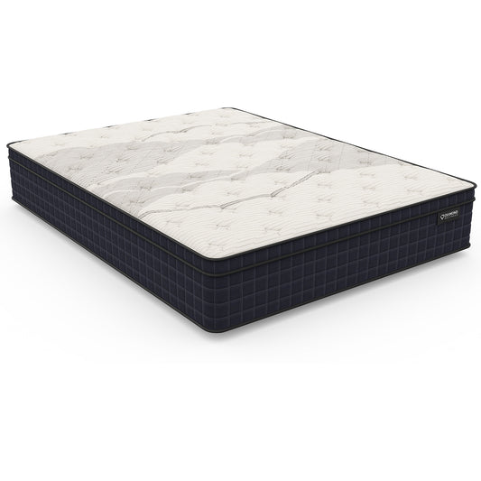 TREATLIFE HOME Twin Copper Hybrid Euro-Top Mattress 12.5-Inch with Medium Feel, White