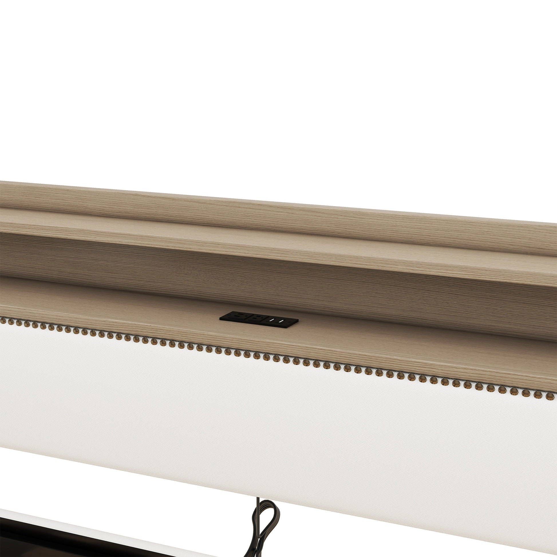 Modern furniture with integrated power outlet