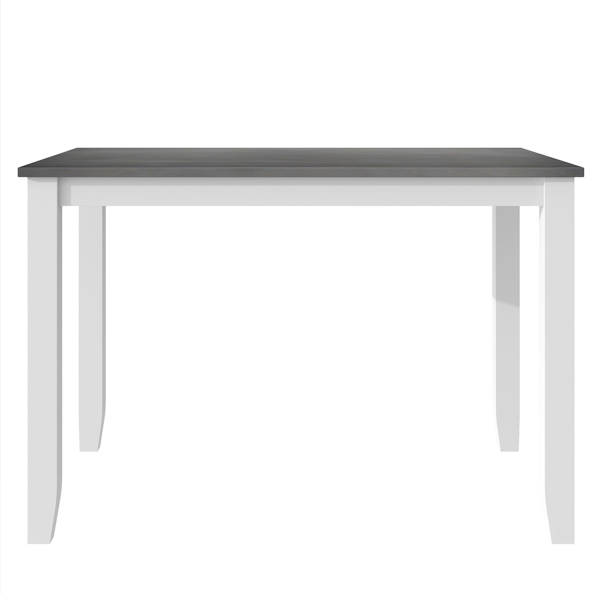 Twotone dining table with grey top and white legs