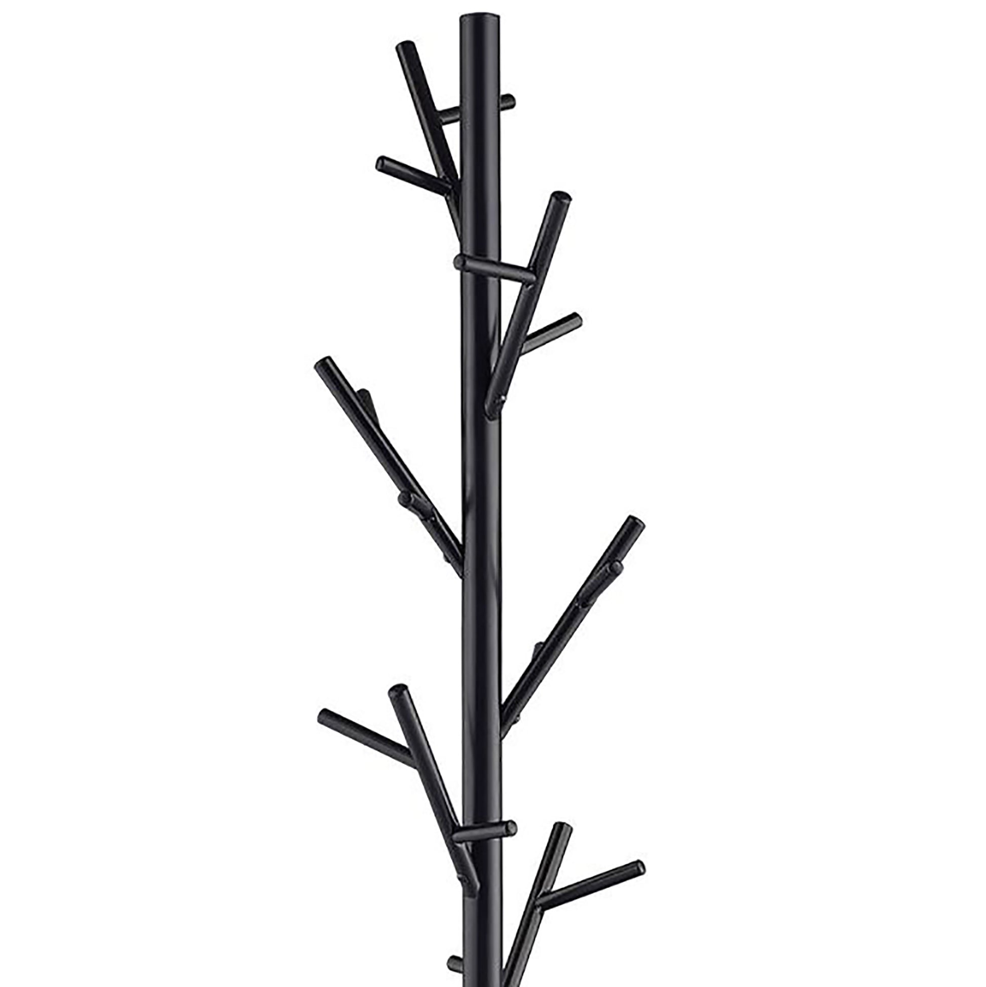 Black metal coat rack with branching arms