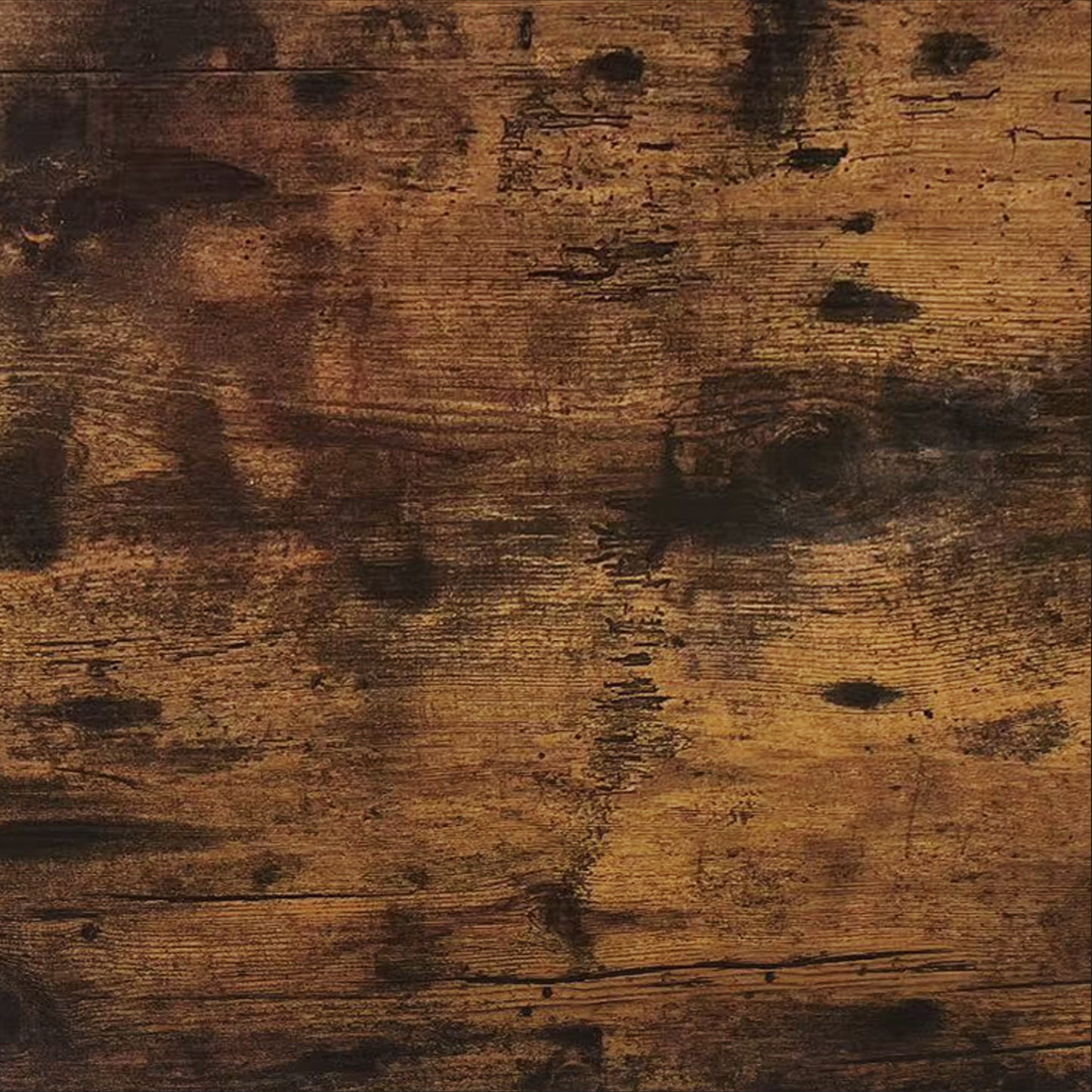 Dark brown distressed wood veneer sample with natural grain texture