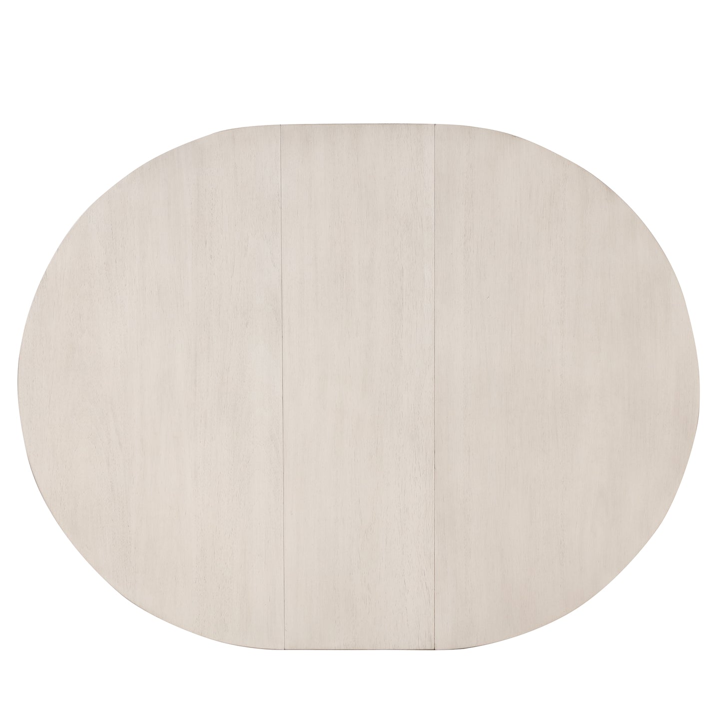 Light grey oval wood dining table