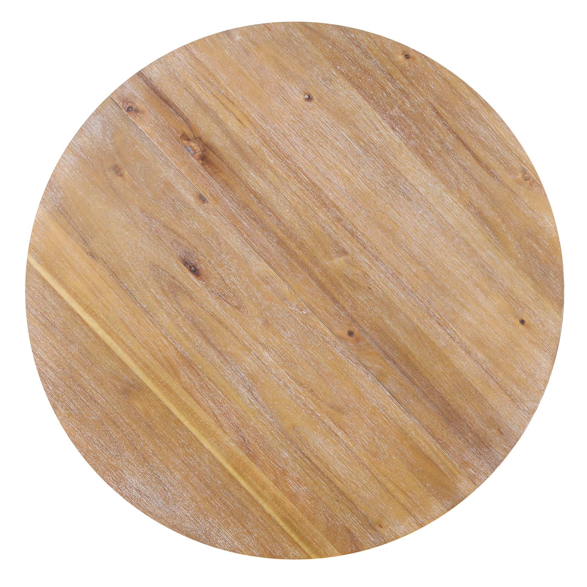 Round acacia wood tabletop