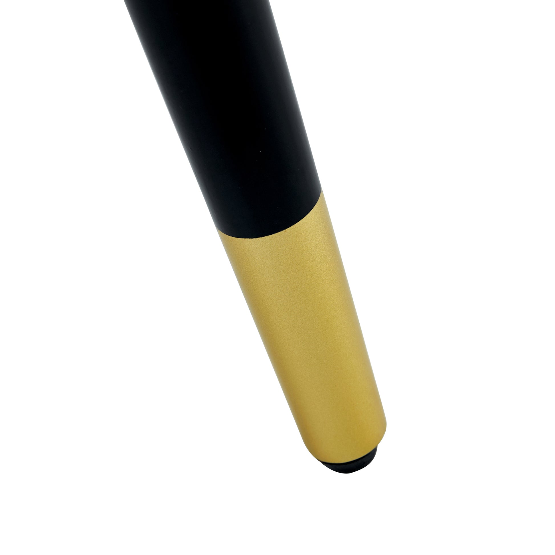 Black and gold tapered furniture leg