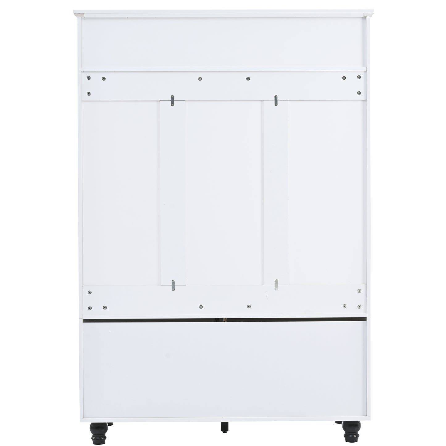 White modern console table back view