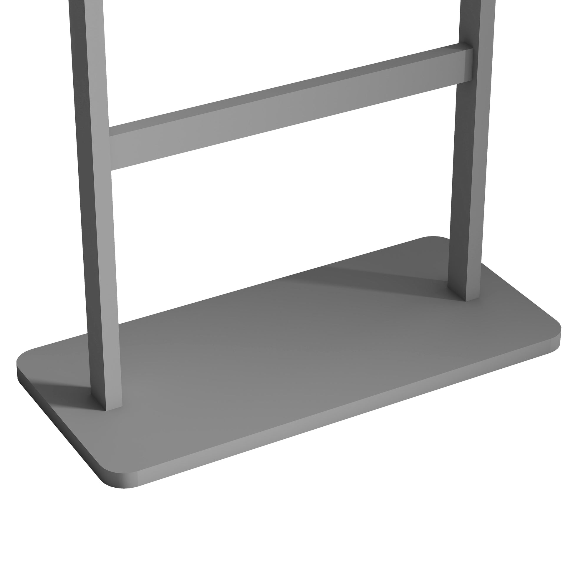 Minimalist grey floor stand base with upright supports