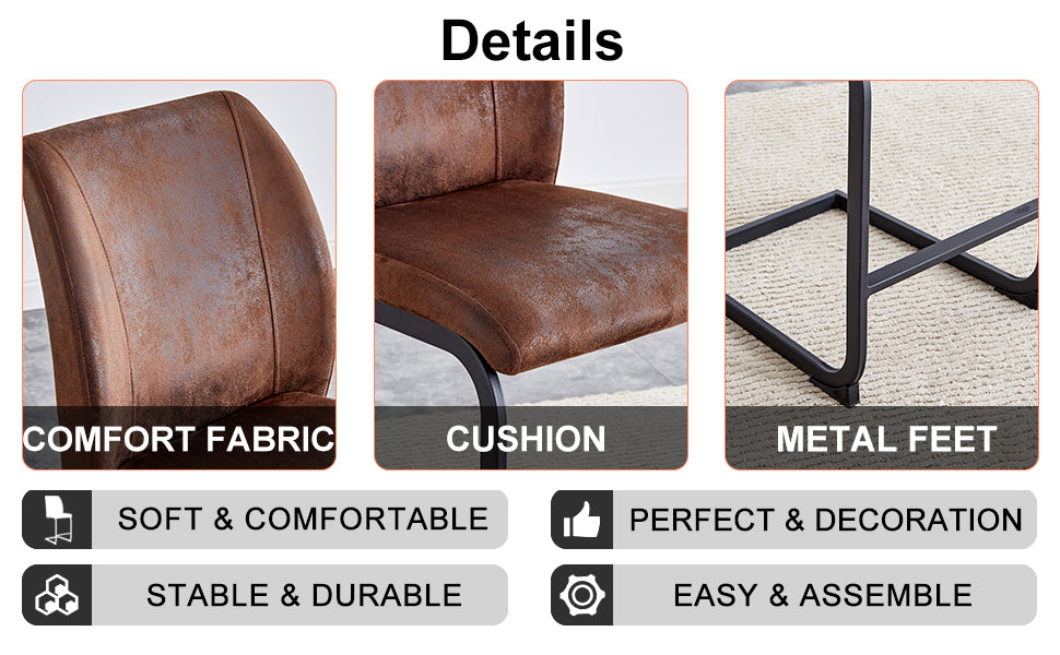 Brown distressed fabric detail on a comfortable chair back
