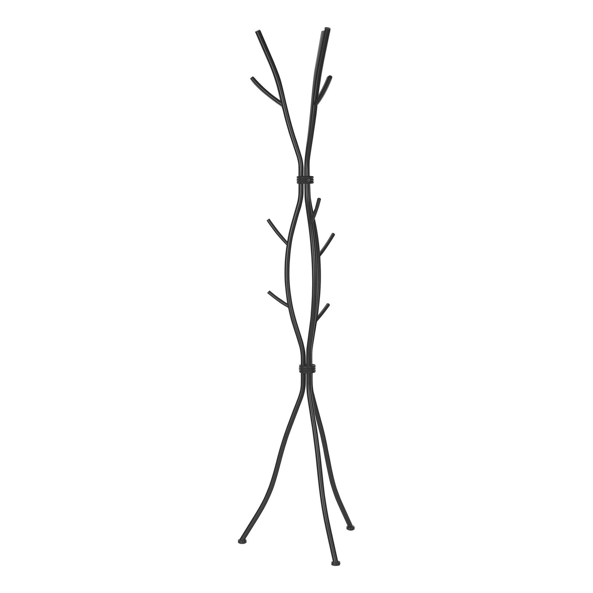 Black metal branch coat rack with unique treelike design