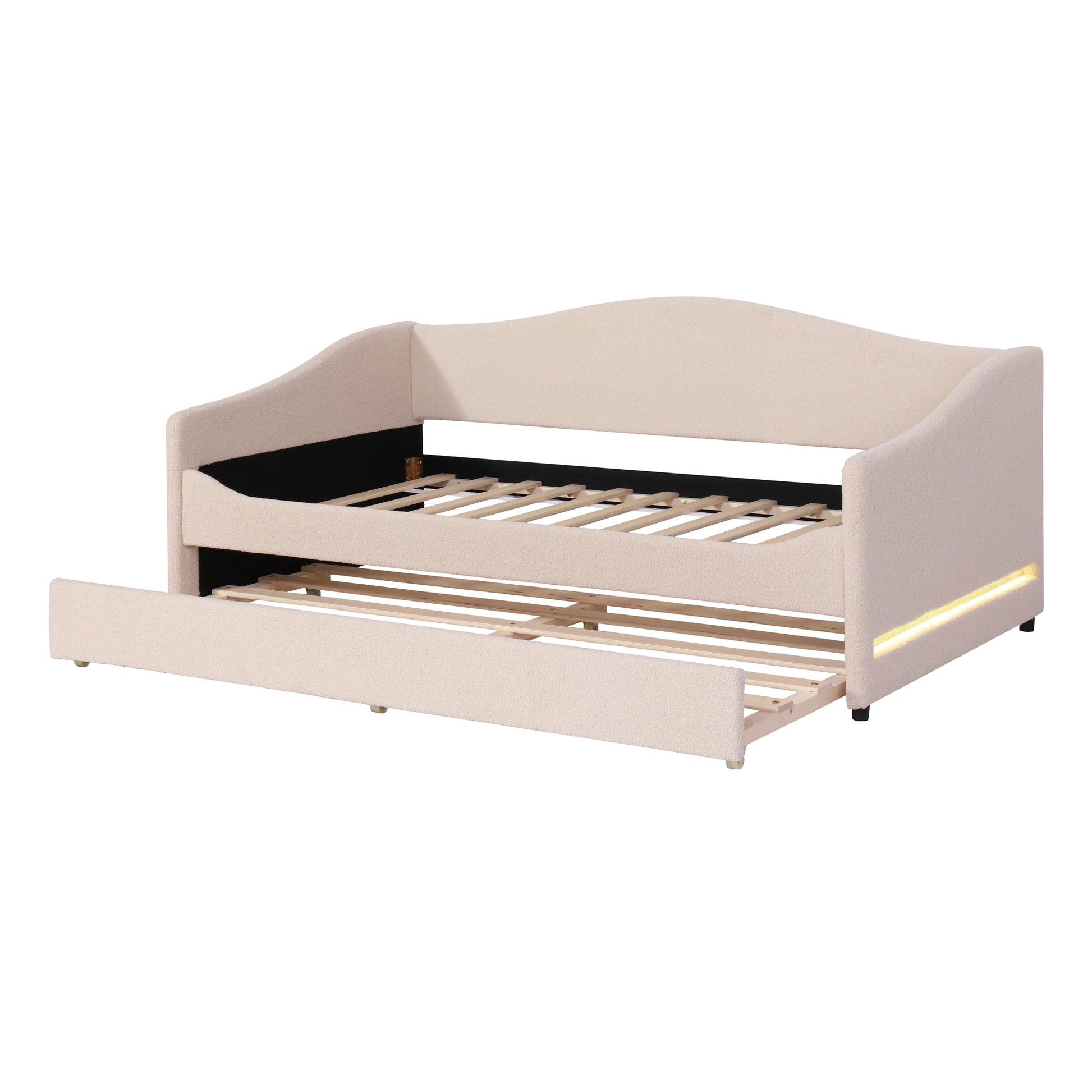 Cream daybed with pullout trundle