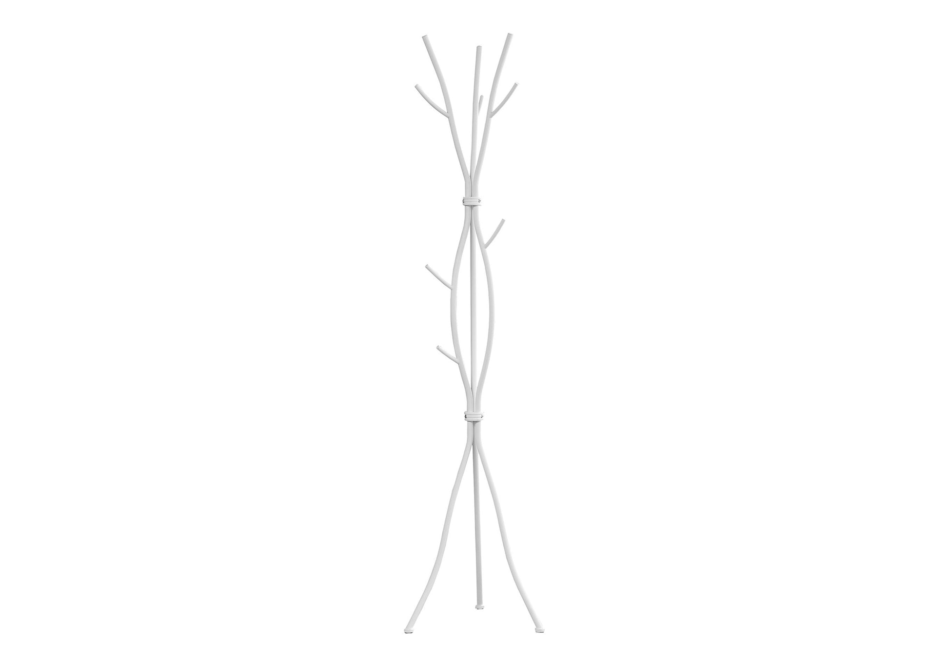 White branch coat rack with multiple hooks