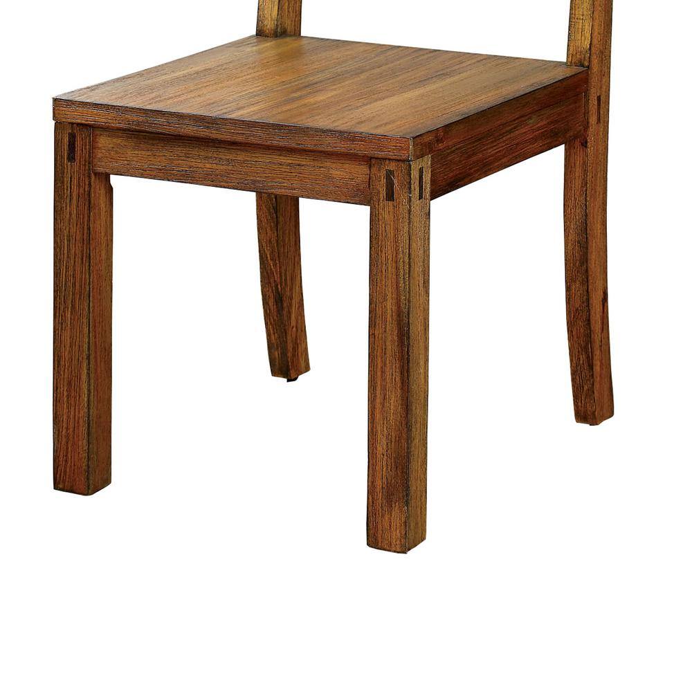 Closeup of wooden dining chair legs